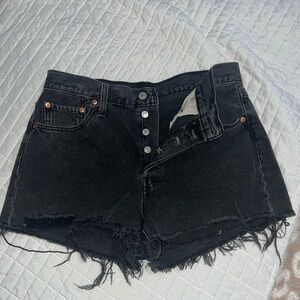 Levi's 501 hi rise button fly shorts